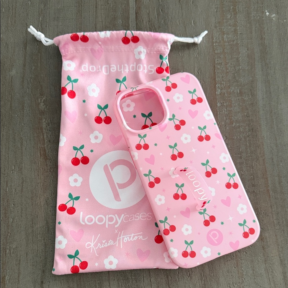 LoopyCases Pink Cherry iPhone 15 Case